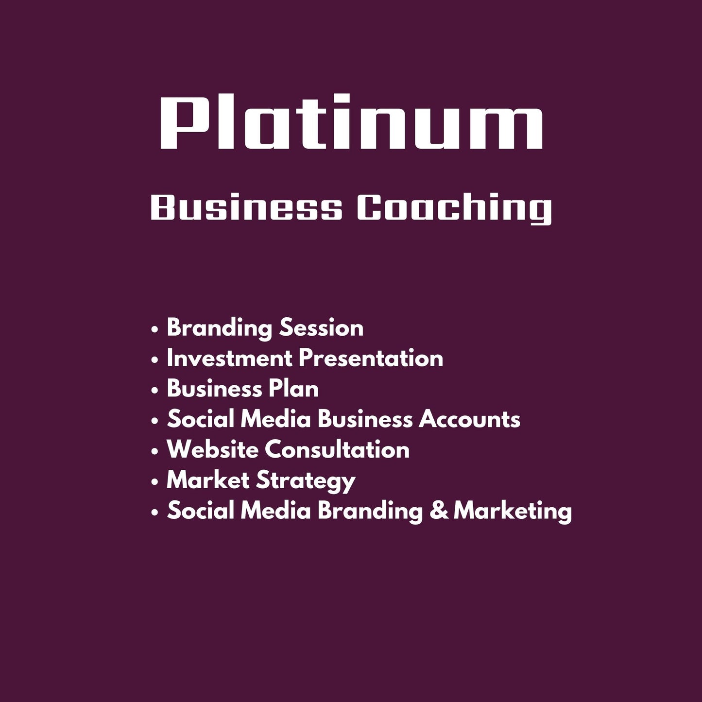 Platinum - Business Coaching Package
